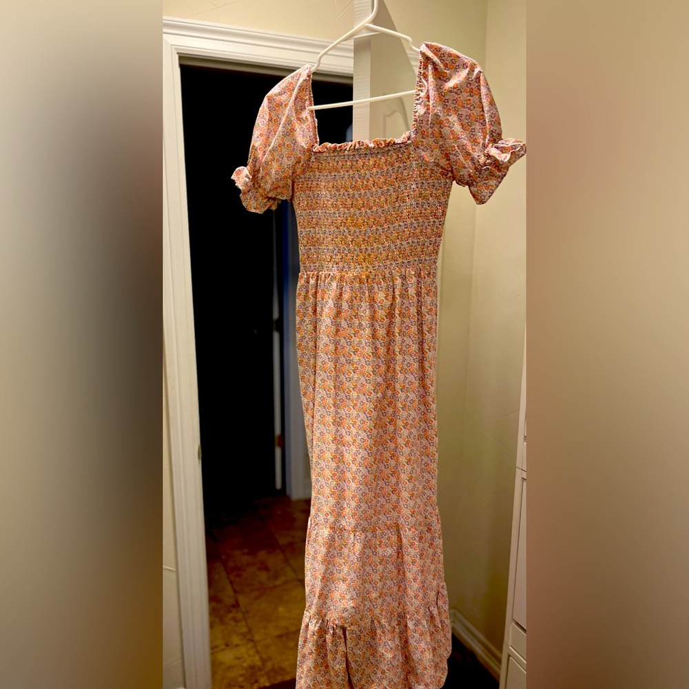 English Factory Floral Smocked Dress size XS